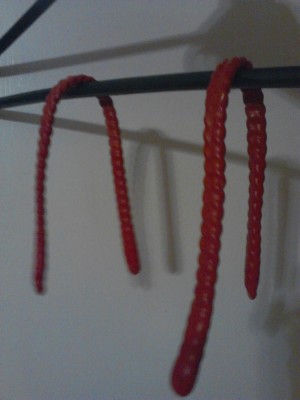 Ends double dipped in red plasti-dip stuff that comes in the can from Home Depot