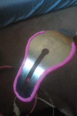 With sugru modification on crotch shield